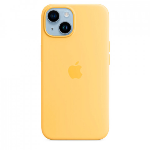 Чохол LUX Silicone Case на iPhone 14 Sunglow with MagSafe